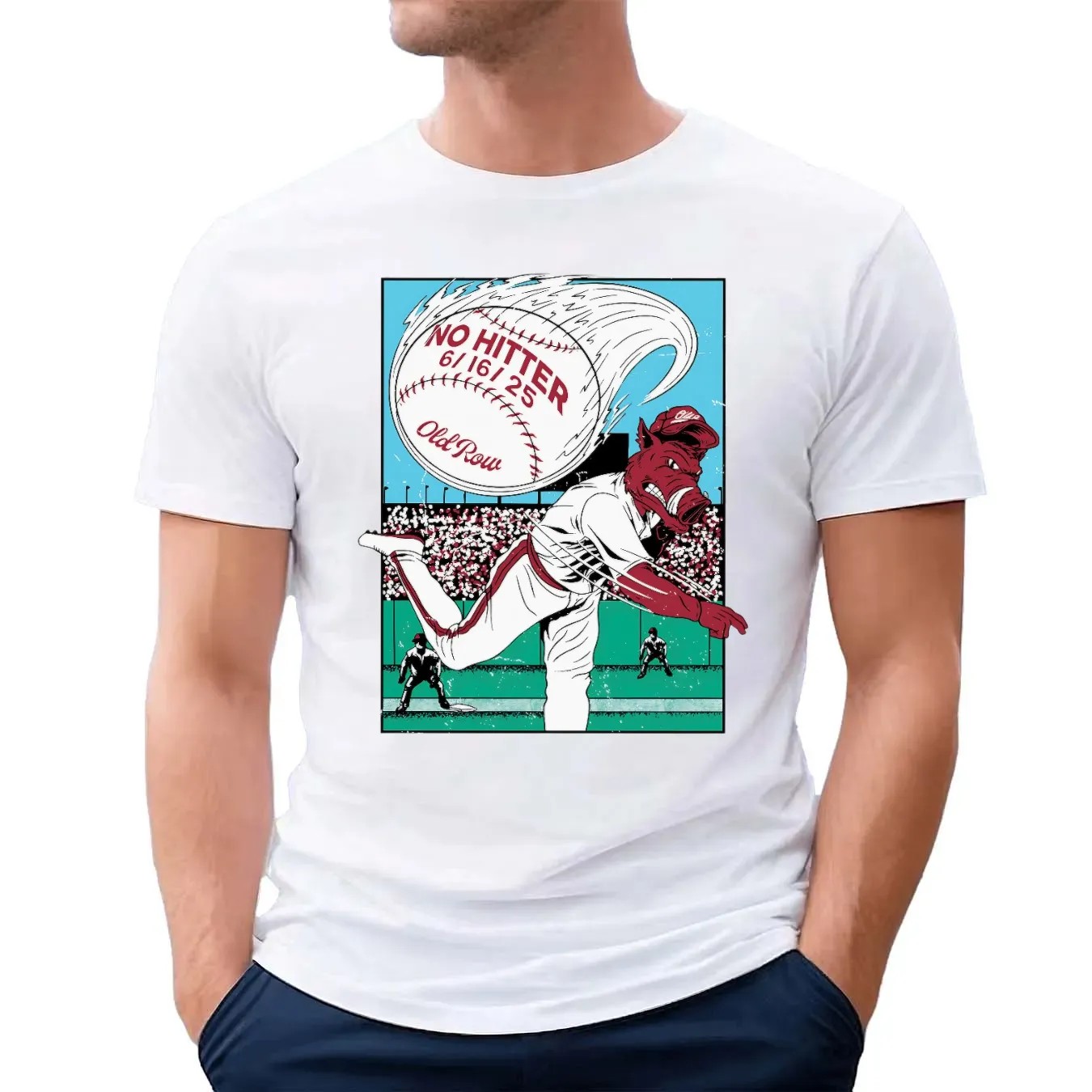 Arkansas Razorbacks WPS No Hitter June 16 2025 Mascot T Shirt