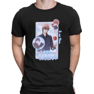 Death Note Light I am Kim Chibi Glitter T Shirt