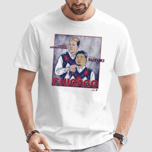 Pete Crow-Armstrong and Seiya Suzuki Chicago Cubs Step Brothers Family Portrait T Shirt