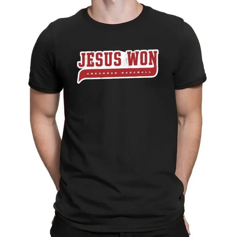 Bobby Wernes Arkansas Razorbacks Baseball Wearing Jesus Won T Shirt