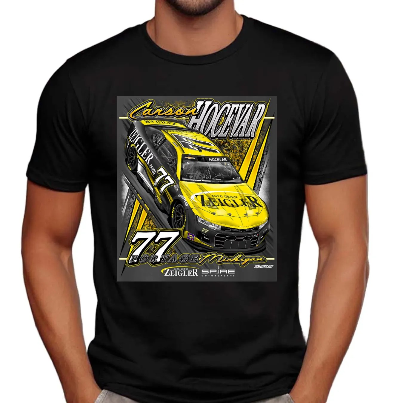 Carson Hocevar E2 77 Portage Michigan Zeigler Auto Group T Shirt