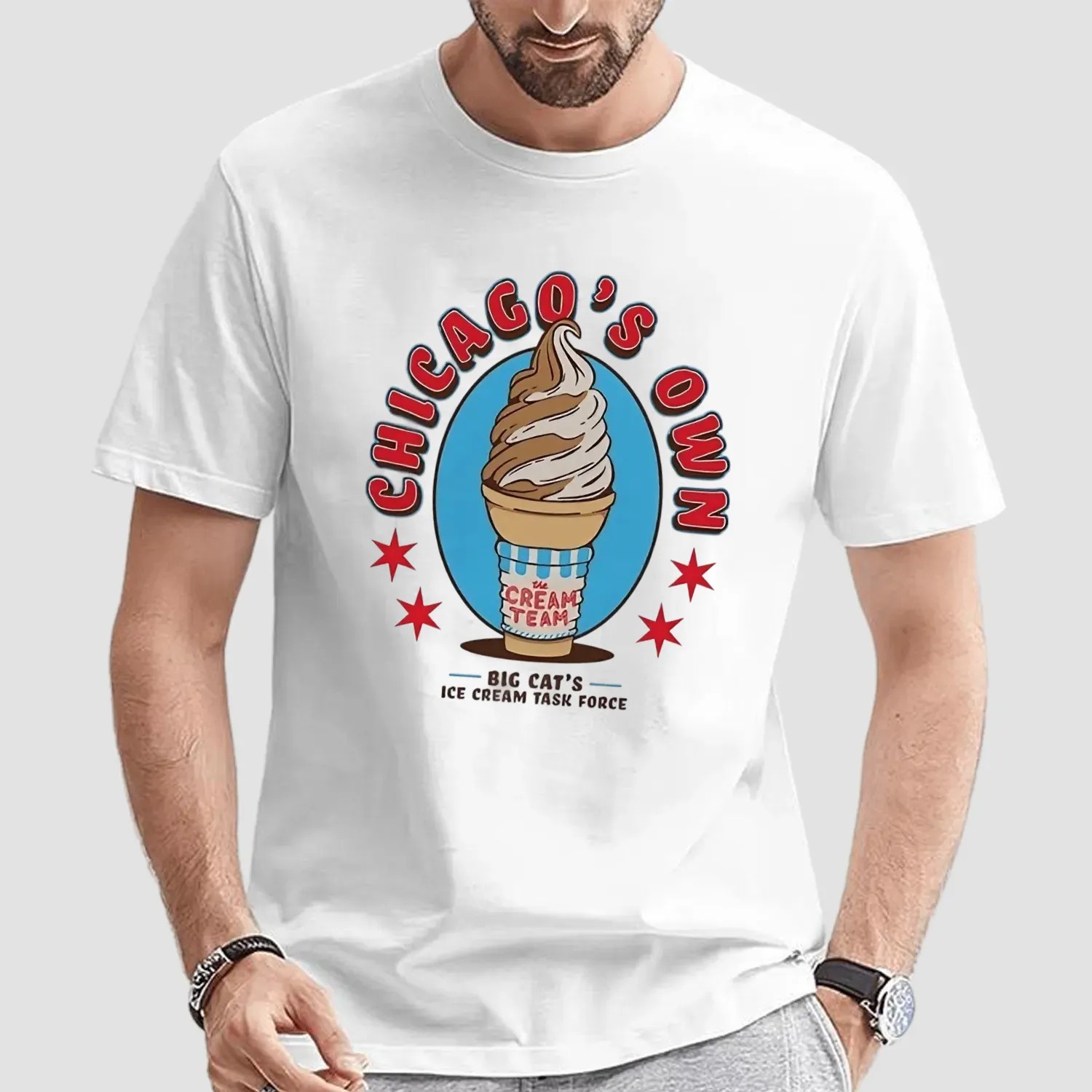 Chicago’s own big cat’s ice cream task force t shirt