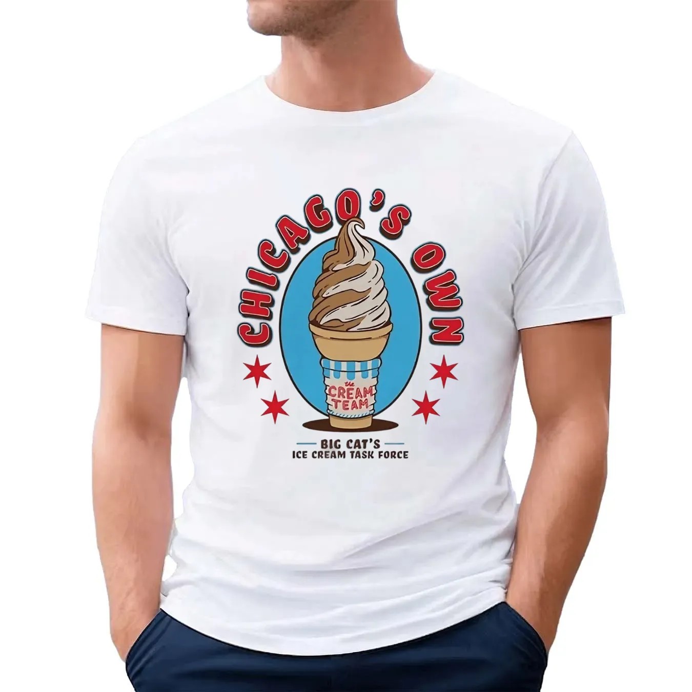 Chicago’s own big cat’s ice cream task force t shirt