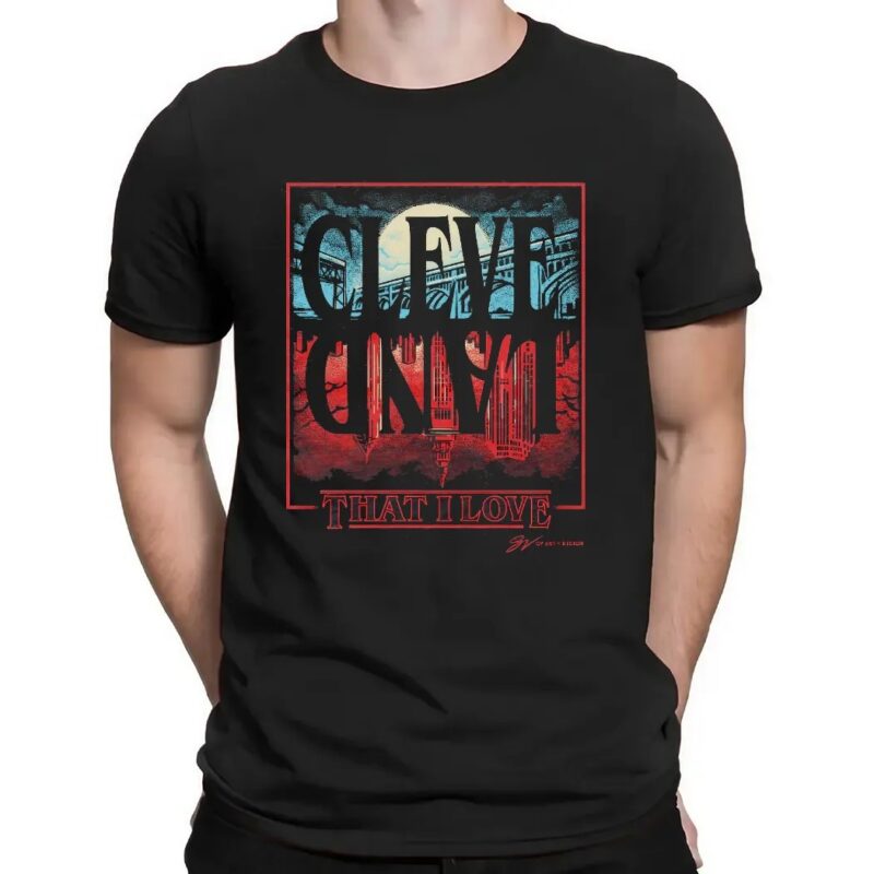 Cleveland Upside Down That I Love Horror Style T Shirt