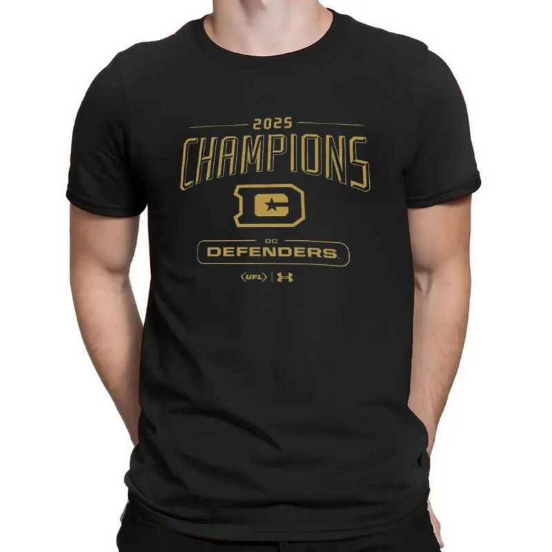 DC Defenders Football Under Armour 2025 UFL Champions T Shirt