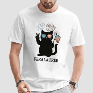 Cat of feral and free t shirt