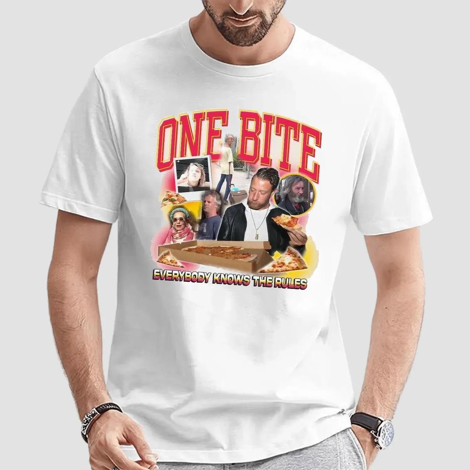 Dave Portnoy One Bite Everybody Knows The Rules Vintage Bootleg T Shirt