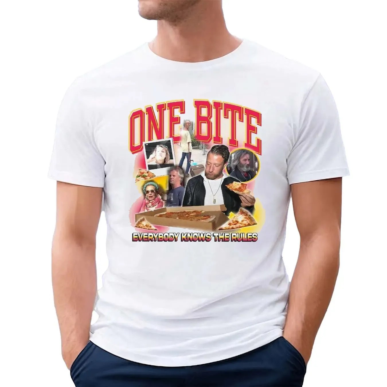 Dave Portnoy One Bite Everybody Knows The Rules Vintage Bootleg T Shirt