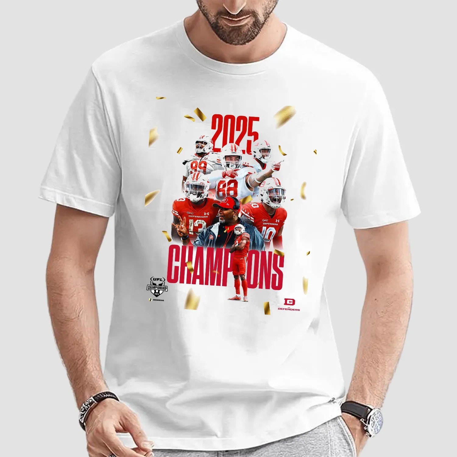 Dc Defenders Ufl Champions 2025 Take The Tag Off Poster T Shirt