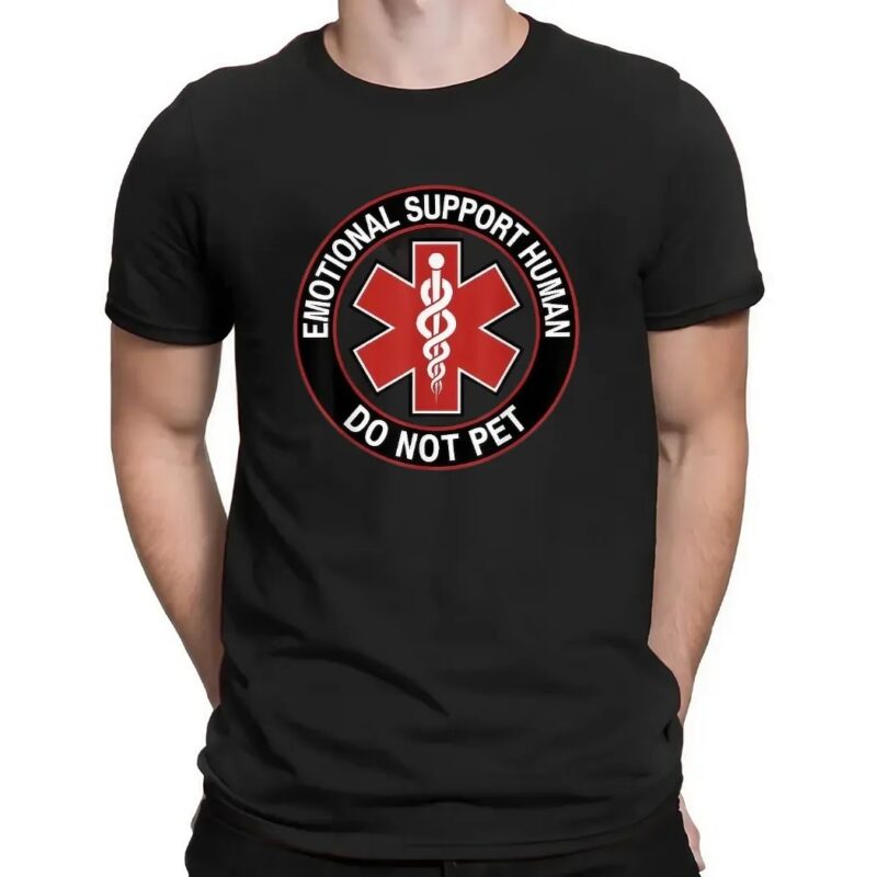 Emotional Support Human Do Not Pet Logo T Shirt