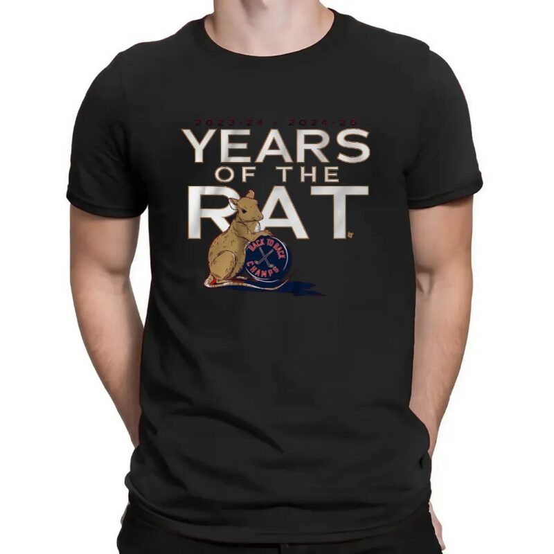 Florida Panthers Hockey Years of the Rat Back To Back Champs T Shirt