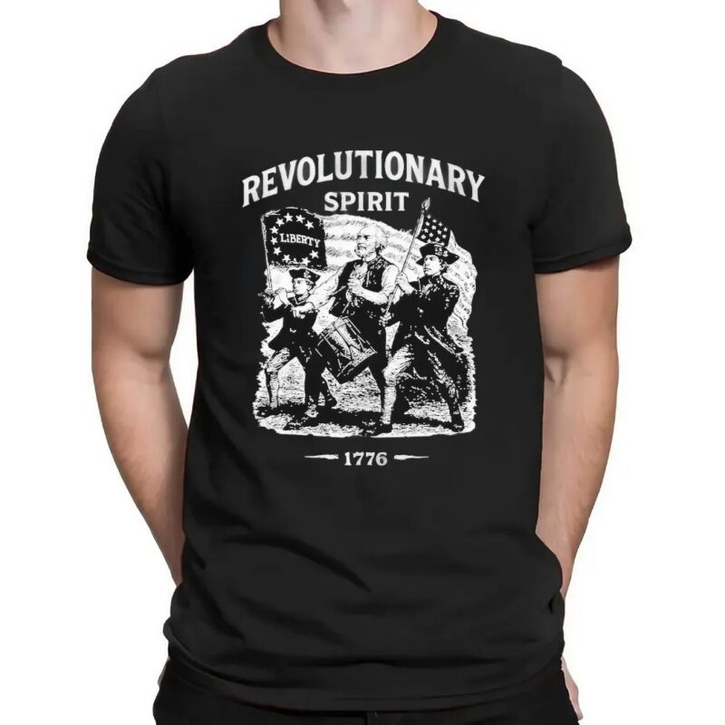 Founding Fathers Revolutionary Spirit Liberty 1776 American Flag T Shirt