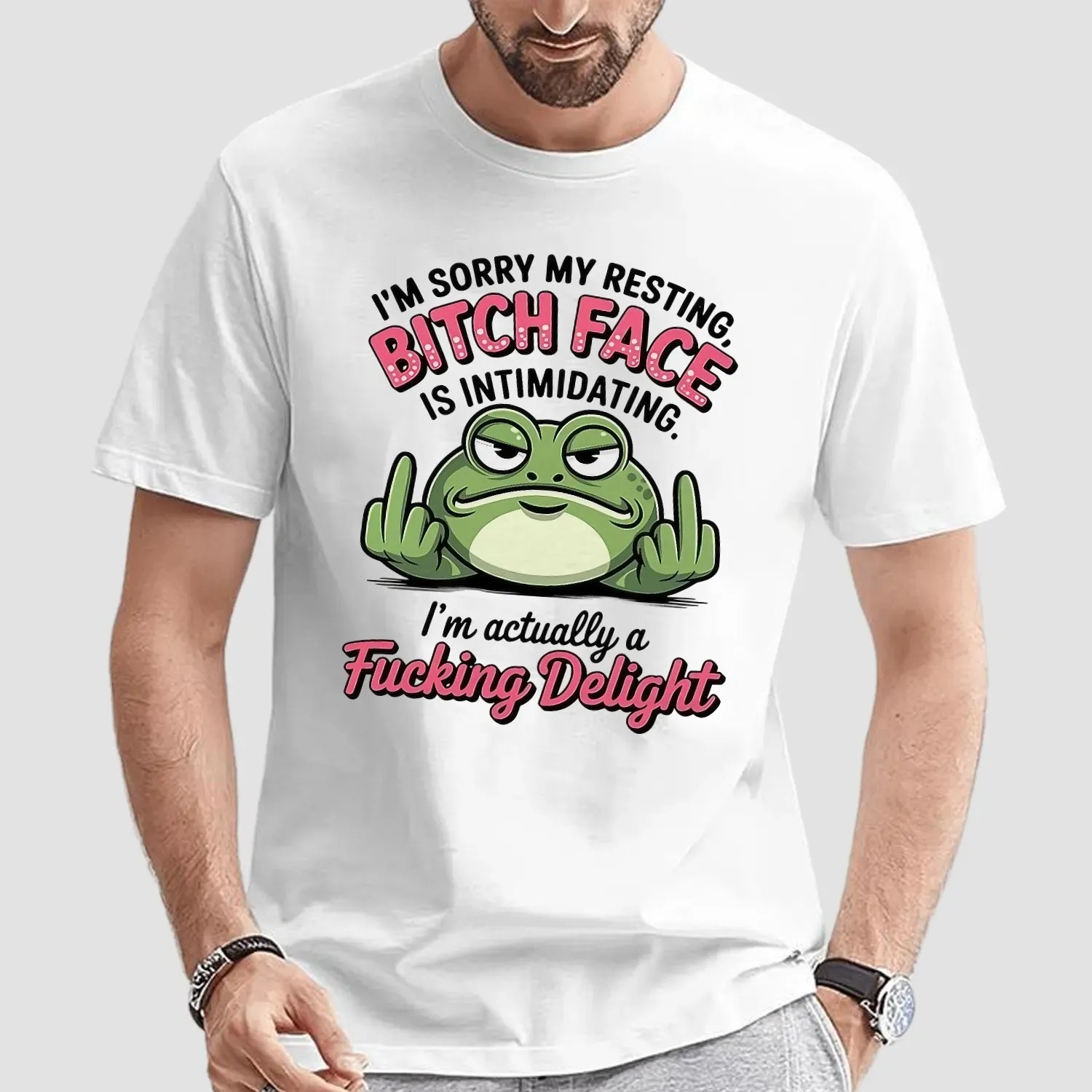 Frog I’m Sorry My Resting Bitch Face Is Intimidating Delight T Shirt