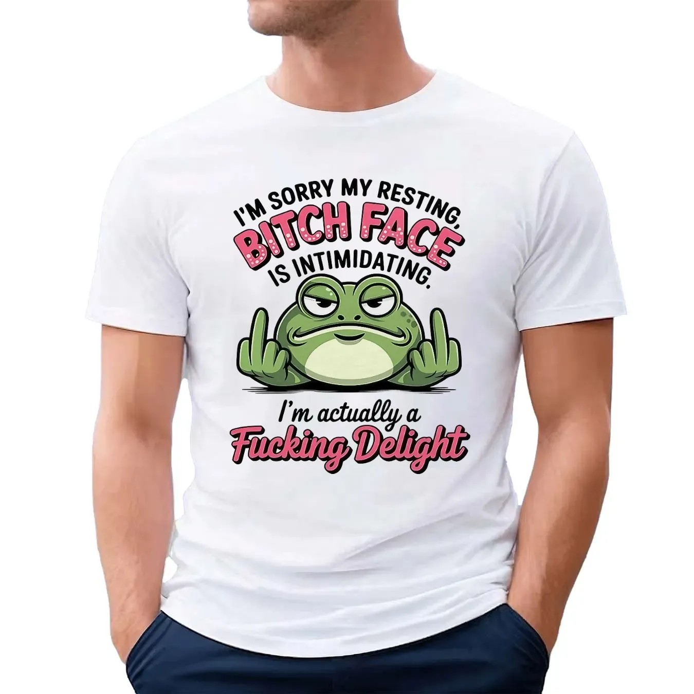 Frog I’m Sorry My Resting Bitch Face Is Intimidating Delight T Shirt