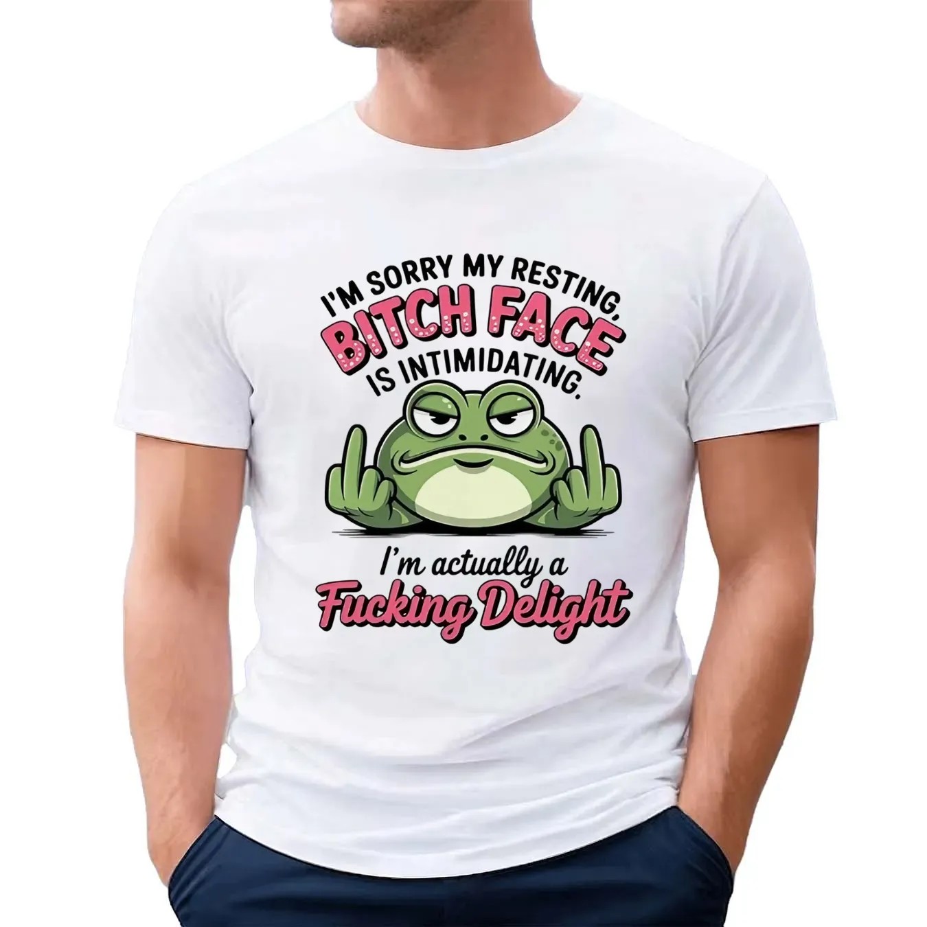 Frog I’m sorry my resting bitch face is intimidating t shirt