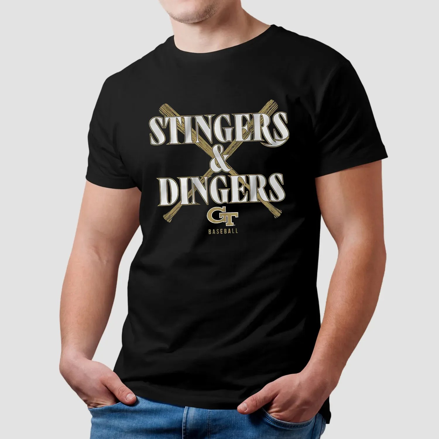 Georgia Tech Yellow Jackets Baseball Stingers and Dingers T Shirt