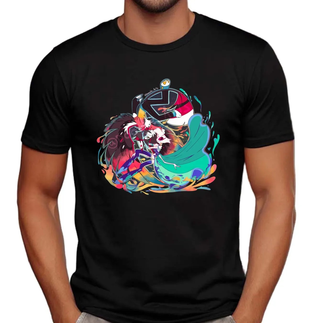 Hazbin Hotel Husk Angel Dust Happy Merry Pride Month T Shirt