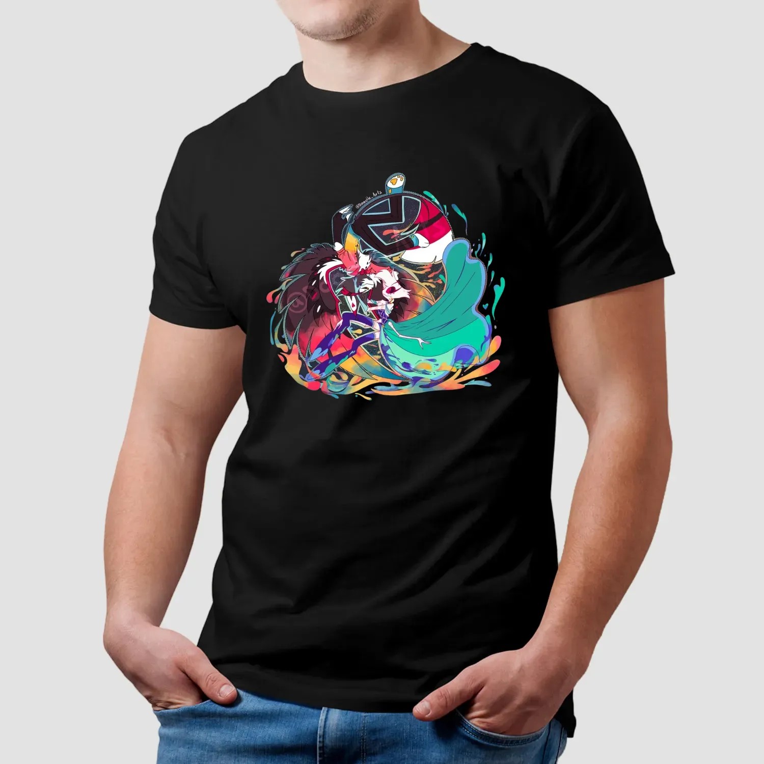 Hazbin Hotel Husk Angel Dust Happy Merry Pride Month T Shirt