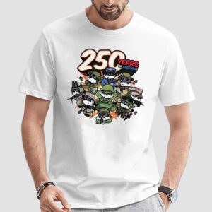 250 Years of Freedom Cute Patriotic Military Graphic T Shirt
