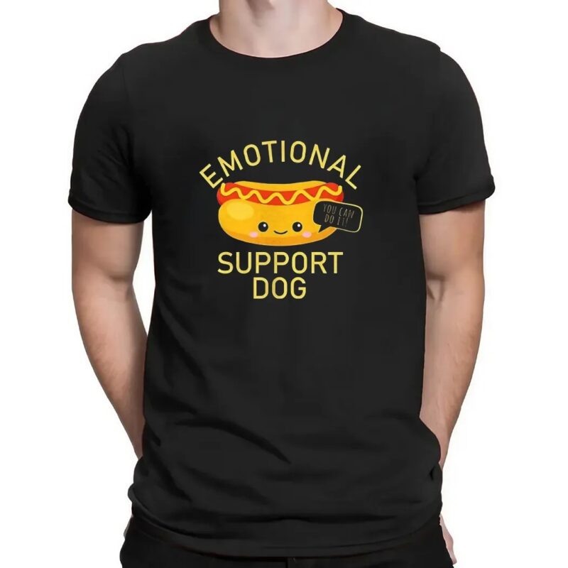 Hot Dog Emotional Support Dog You Can Do It T Shirt