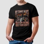 Skeleton My Tummy Hurts But I'm Being Really Brave About It Meme Bootleg T Shirt