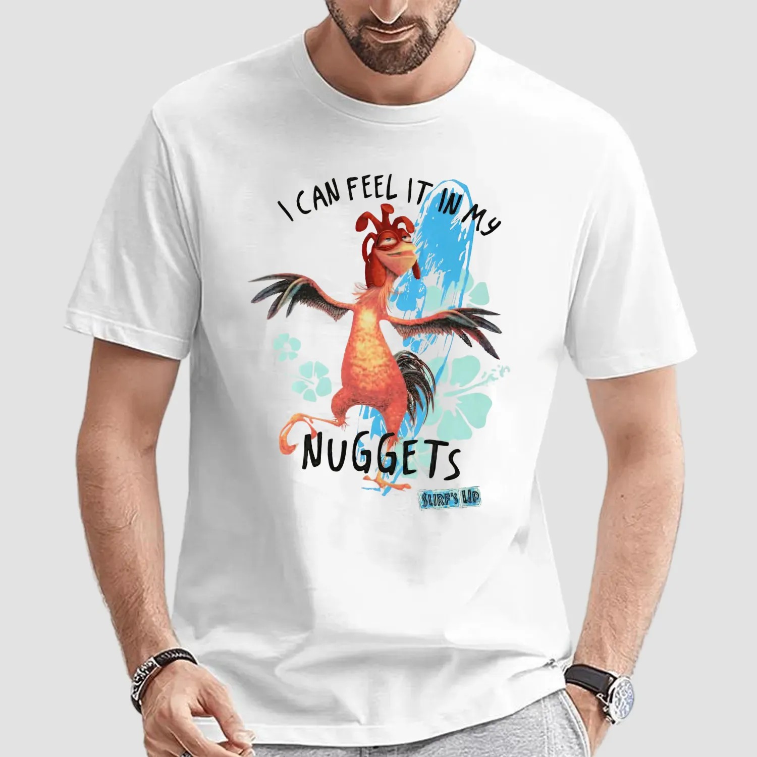 I Feel It In My Nuggets Surf's Up Chicken T Shirt