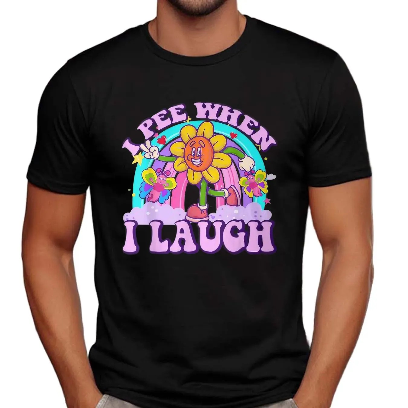 I Pee When I Laugh Sarcastic Hilarious Vacation Exchange T Shirt