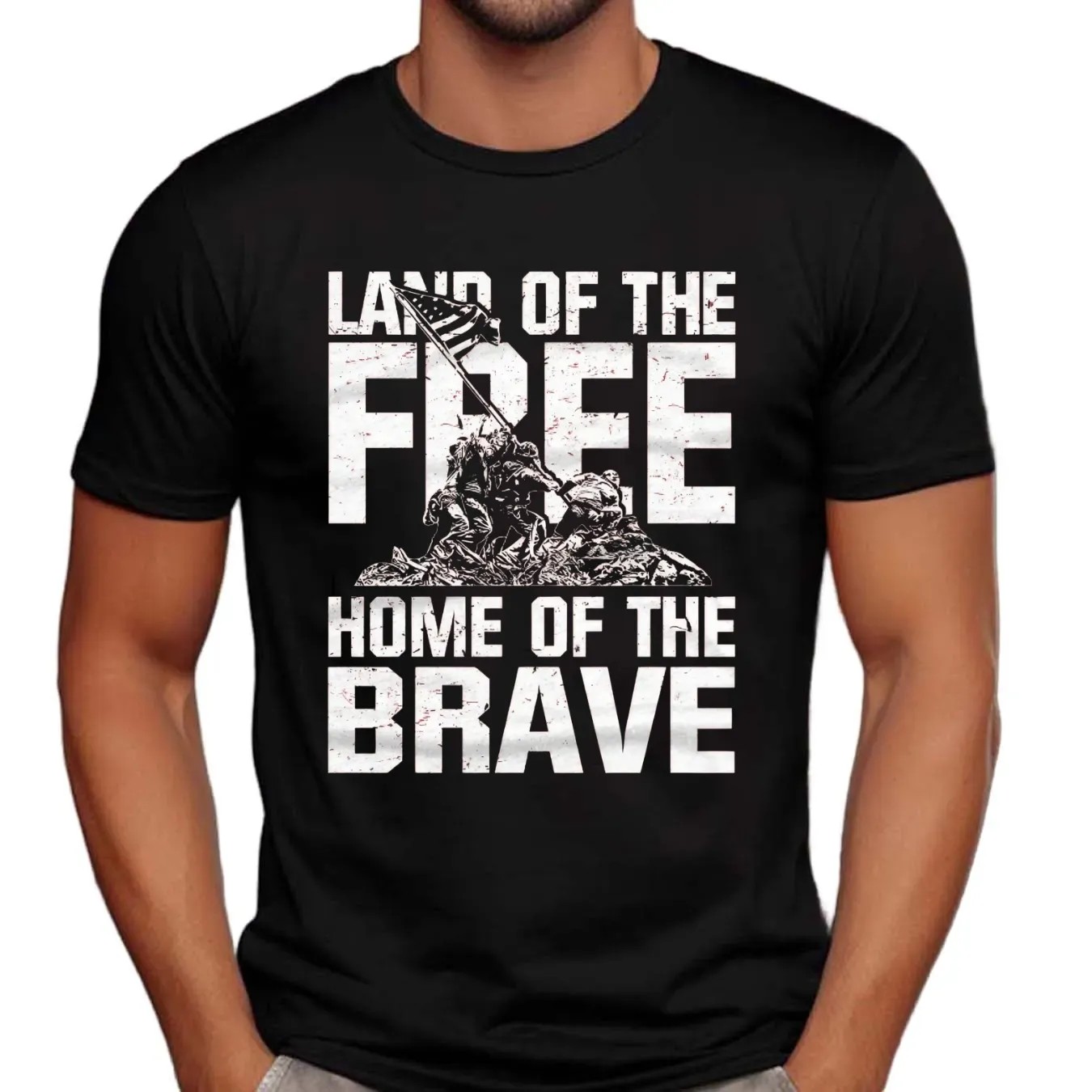 Iwo Jima Land Of The Free Home Of The Brave T Shirt