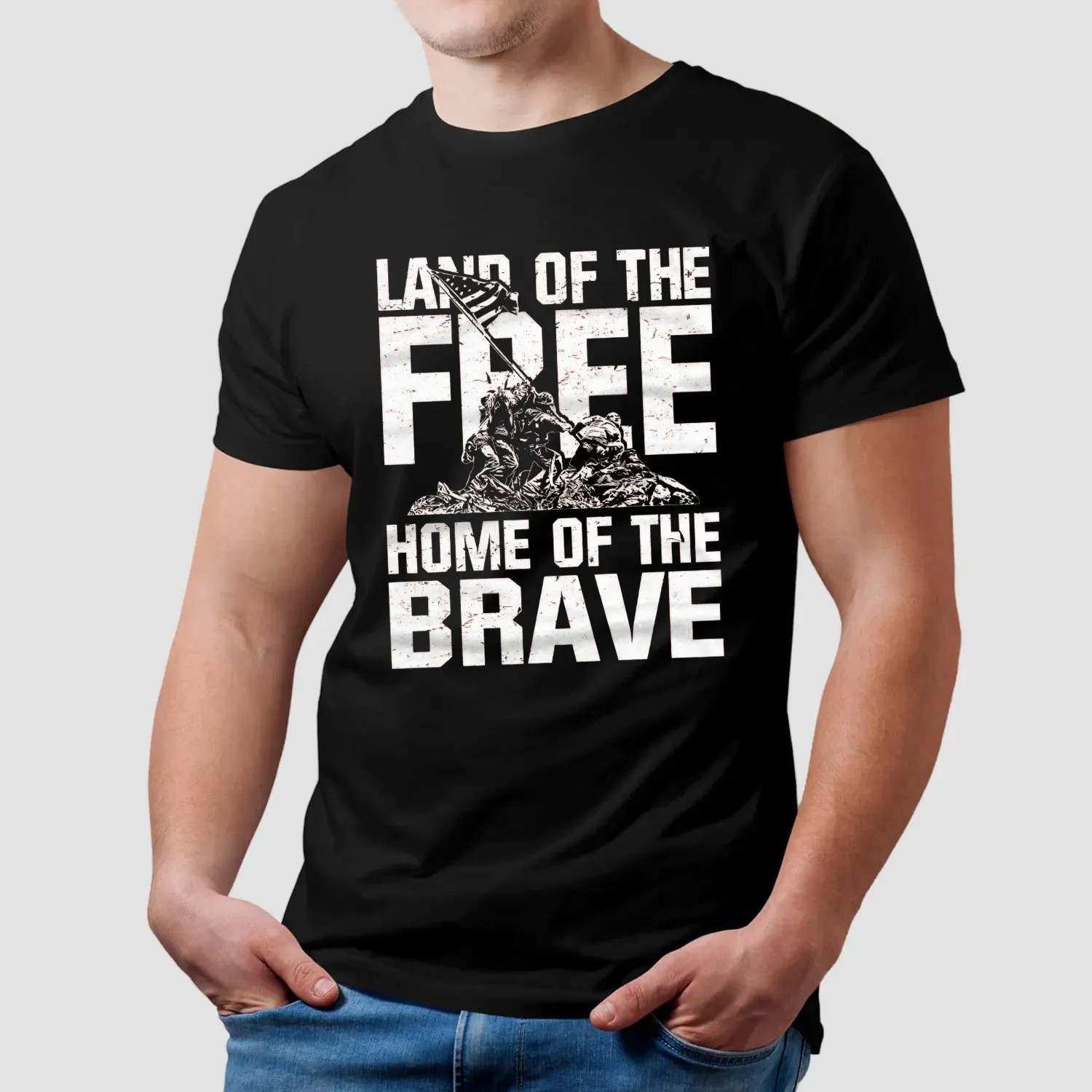 Iwo Jima Land Of The Free Home Of The Brave T Shirt