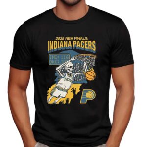 Indiana Pacers 2025 NBA Finals Skeleton Basketball T Shirt