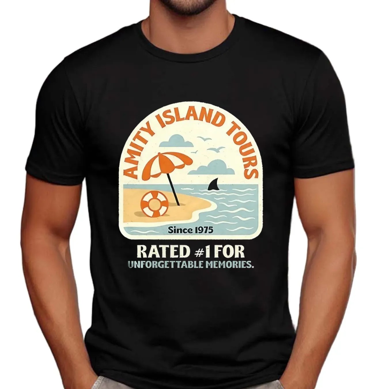 JAWS Amity Island Tours rated 1 for unforgettable memories t shirt