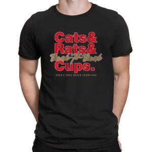 Florida Panthers Hockey Cats and Rats Back To Back Cups 2024 25 World Champions T Shirt