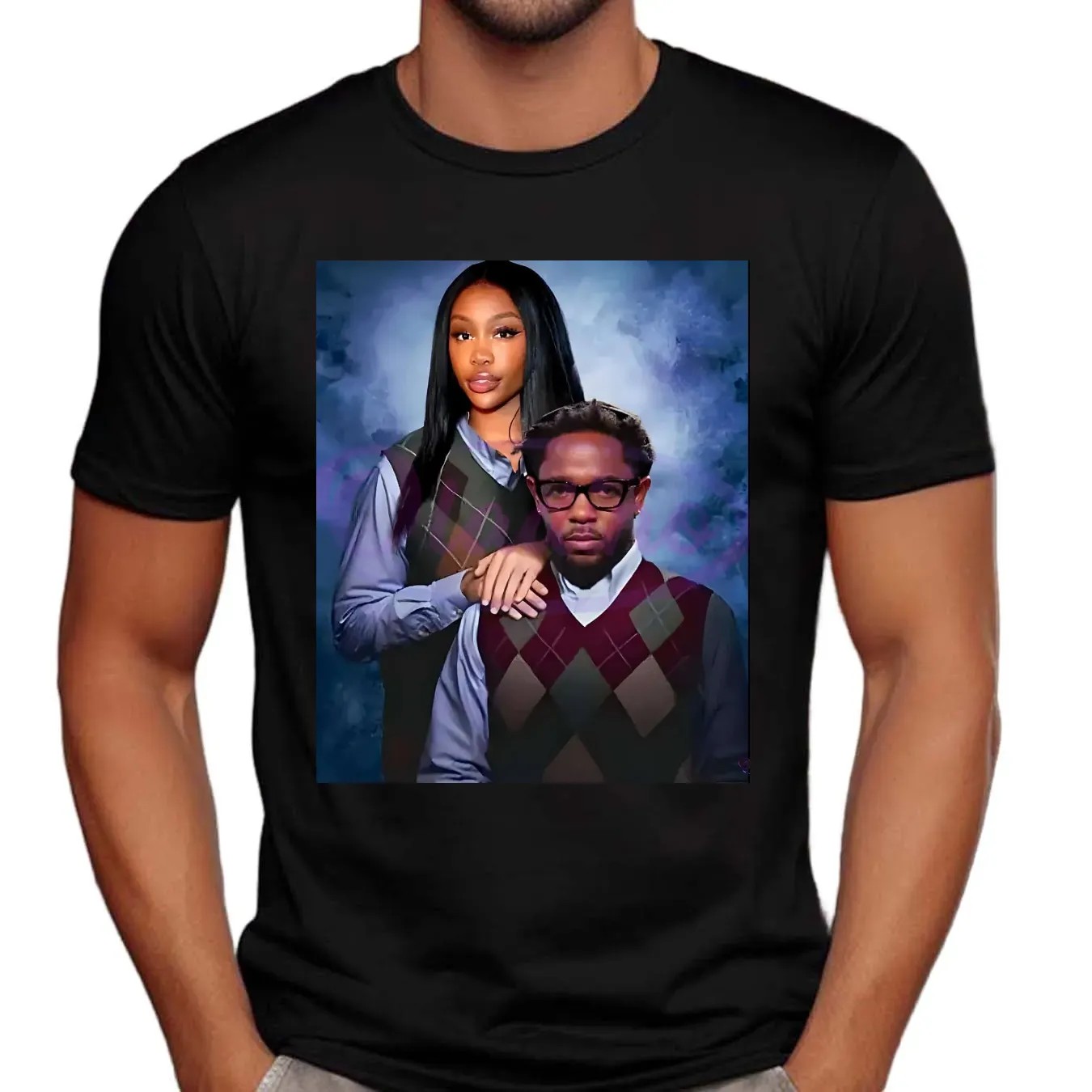 Kendrick Lamar And Sza Step Brothers School Portrait T Shirt
