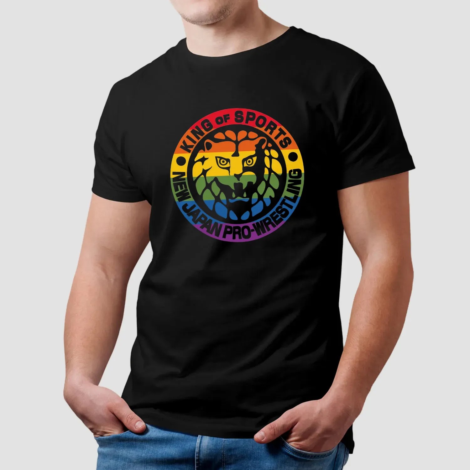 King Of Sports New Japan Pro-wrestling Lion Mark Pride T Shirt