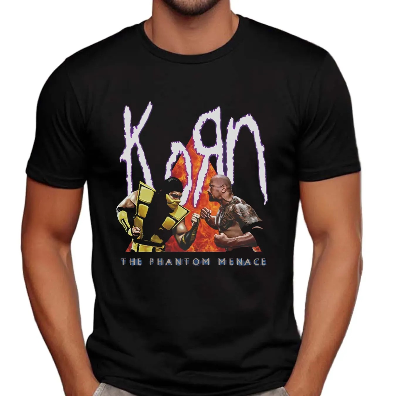 Korn The Phantom Menace Scorpion The Rock Meme T Shirt