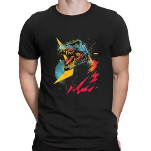 Synthwave Tyrannosaurus Rex Synthosaurus Rex t shirt