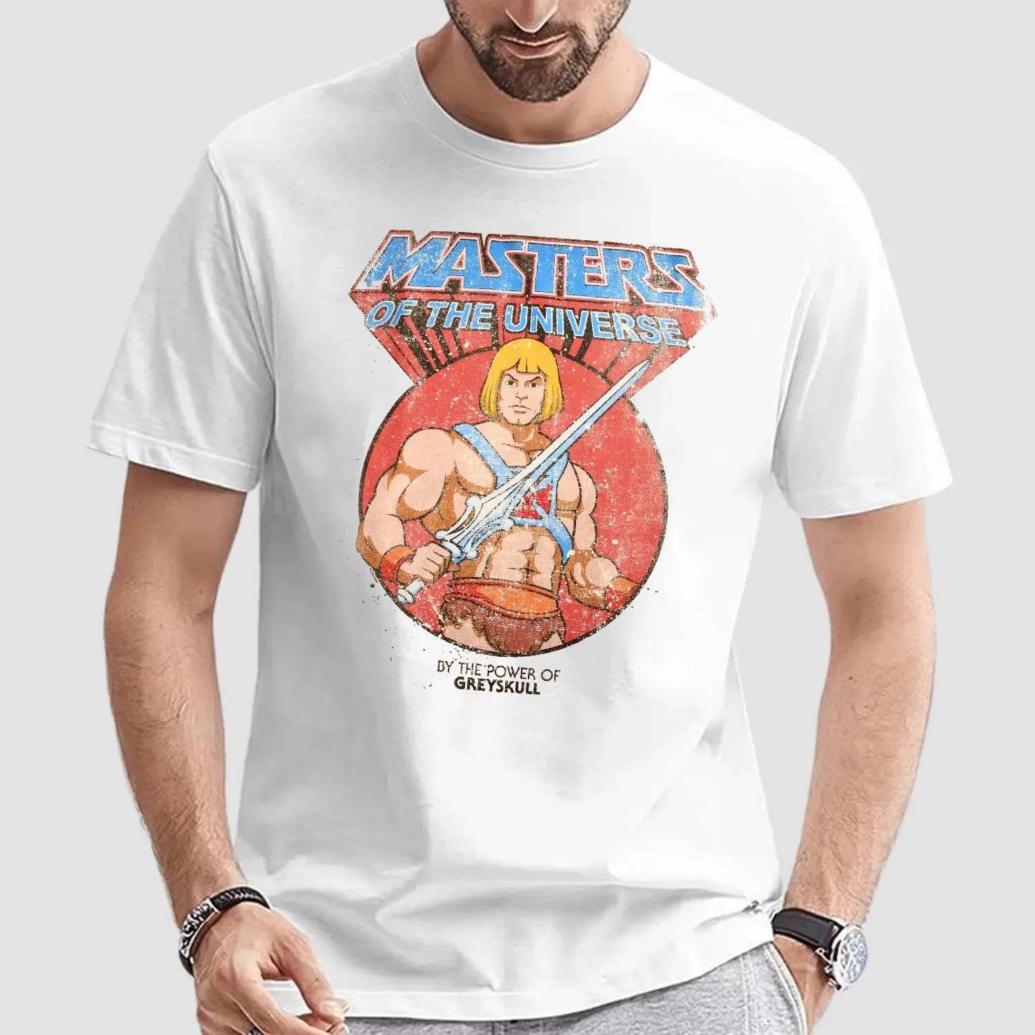 Masters of The Universe He-Man By Power Of Greyskull T Shirt