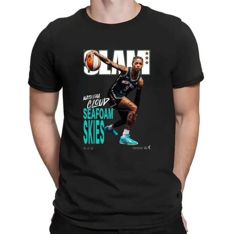 Natasha Cloud New York Liberty Seafoam Skies Magazine SLAM Cover 2025 WNBA Season T Shirt