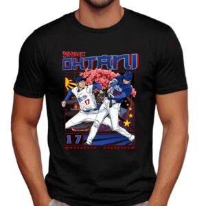 Shohei Ohtani Los Angeles Dodgers Baseball Cherry Blossom National League West 2025 Comic Style T Shirt