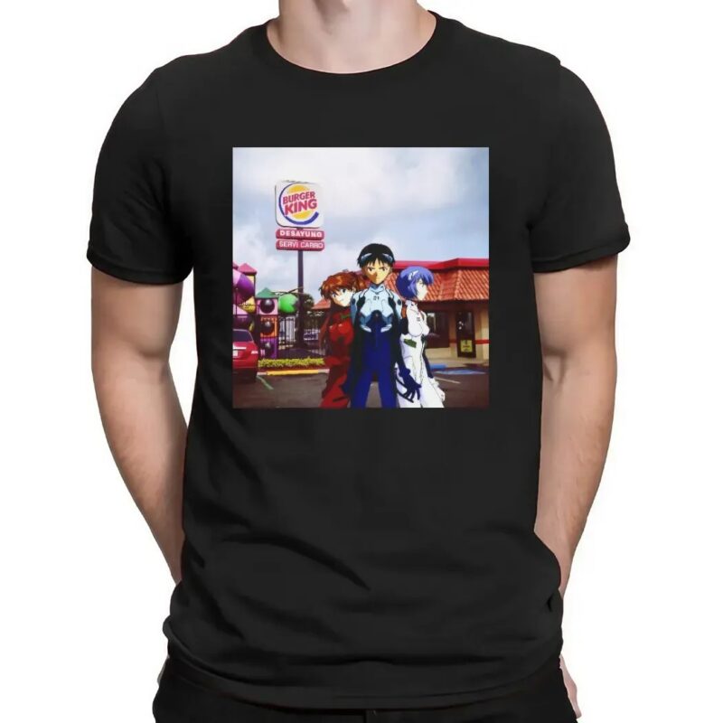 Neon Genesis Evangelion Burger King Rei Asuka Shinji Meme T Shirt