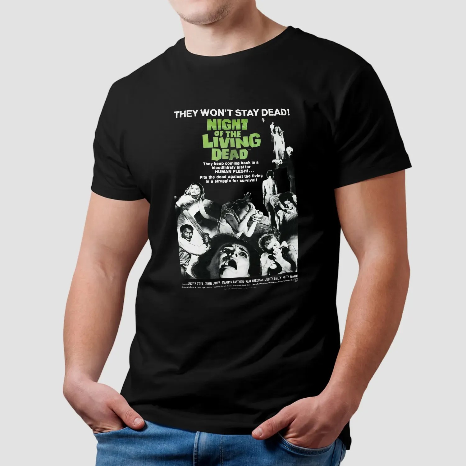 Night Of The Living Dead They Won't Stay Dead Horror Movie T Shirt