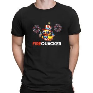 Cute duck firequacker patriotic 4th of july t shirt