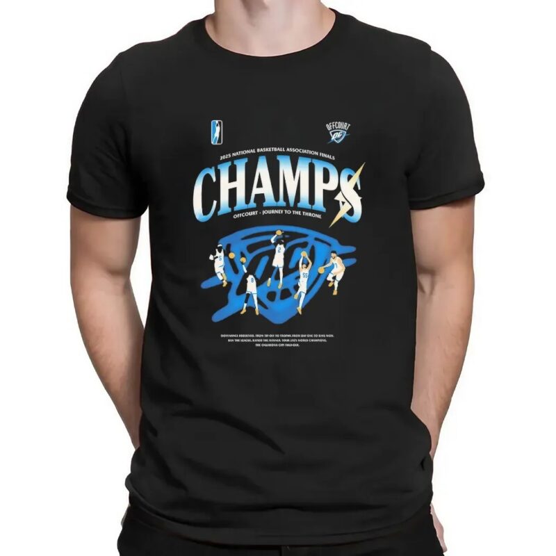 OKC Thunder 2025 NBA Finals Champs offcourt journey to the throne t shirt