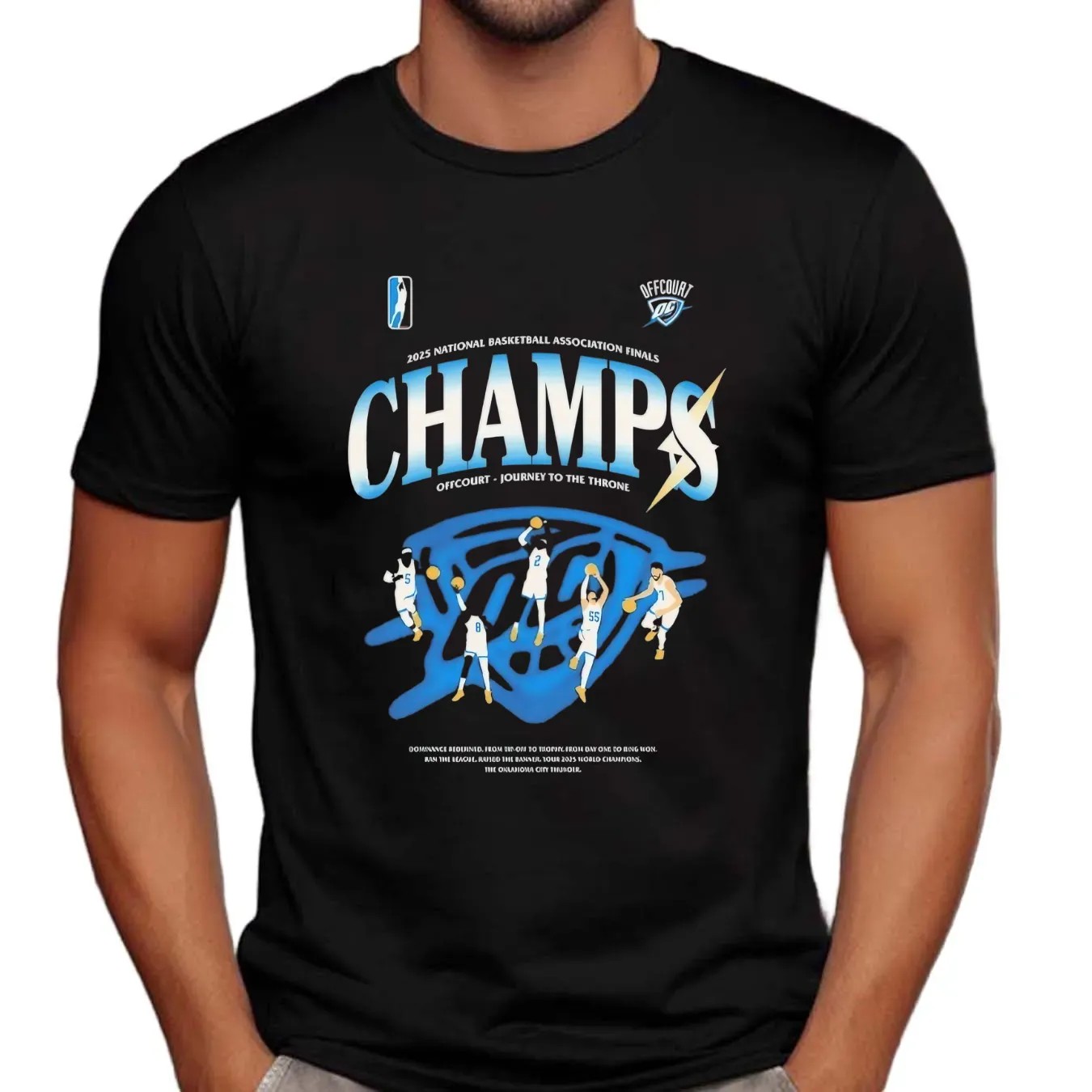 OKC Thunder 2025 NBA Finals Champs offcourt journey to the throne t shirt