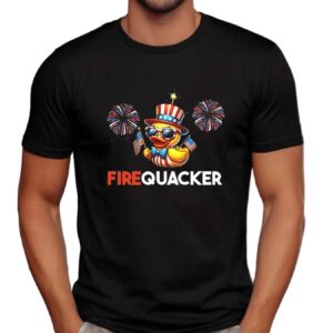 Cute duck firequacker patriotic 4th of july t shirt