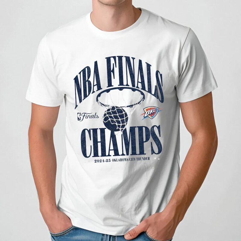 Oklahoma City Thunder 2025 Finals Champions Playoff Fade Away T Shirt