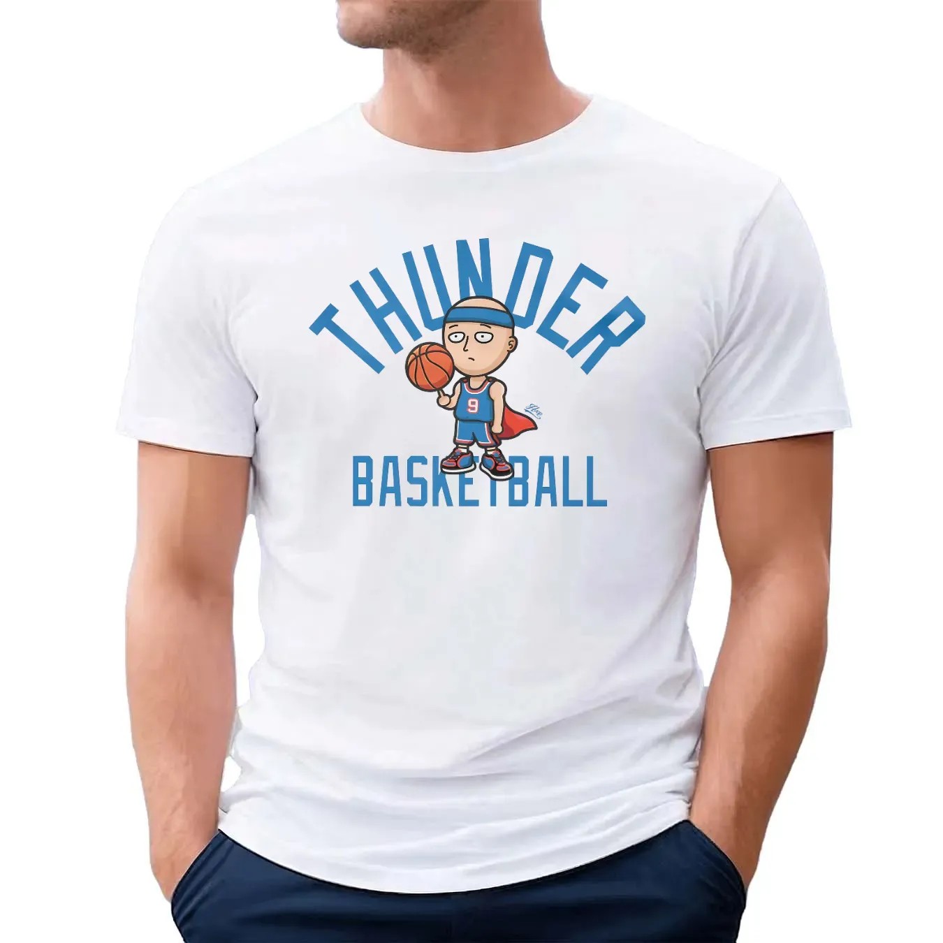 Oklahoma City Thunder Basketball Alex Caruso One Punch Man Hero Parody T Shirt