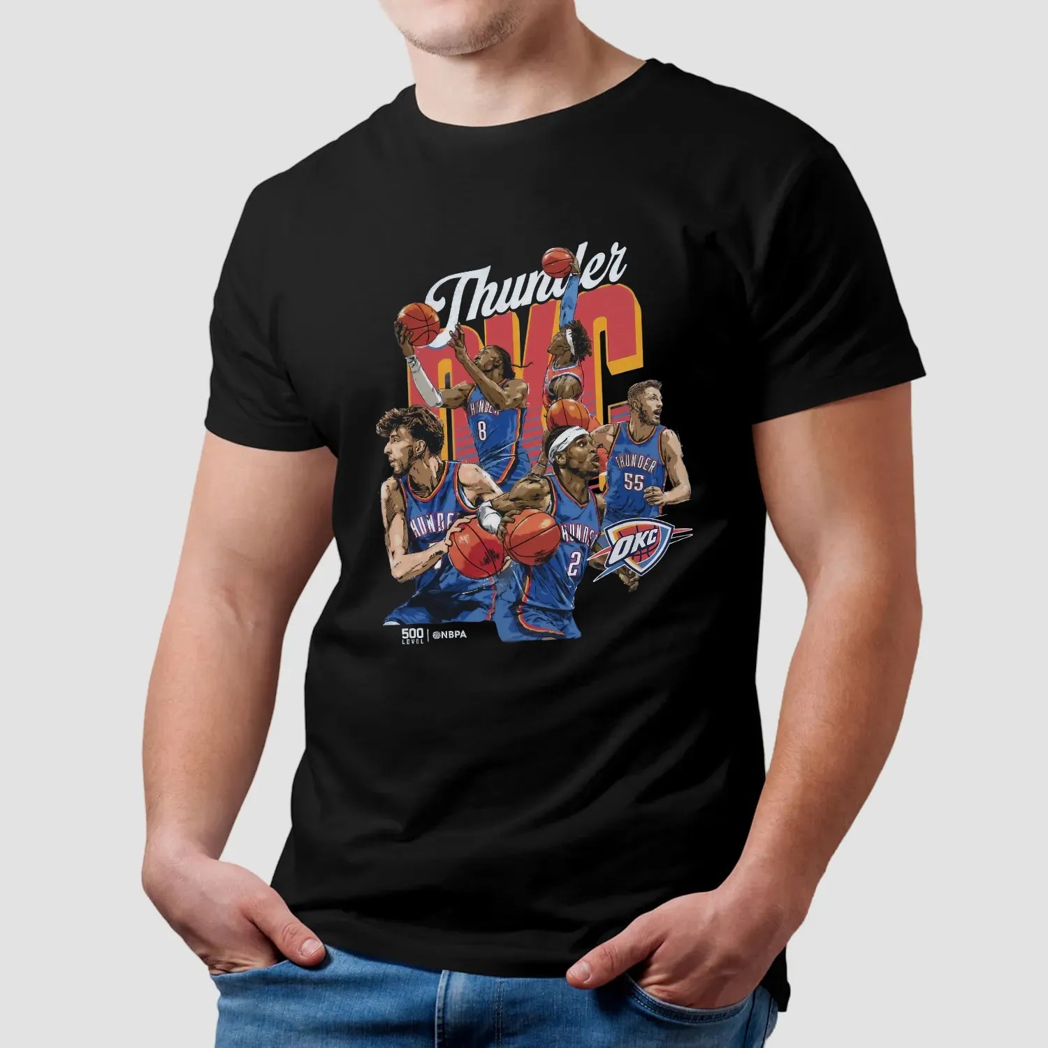 Oklahoma City Thunder Starting 5 Players NBA Finals Game T Shirt