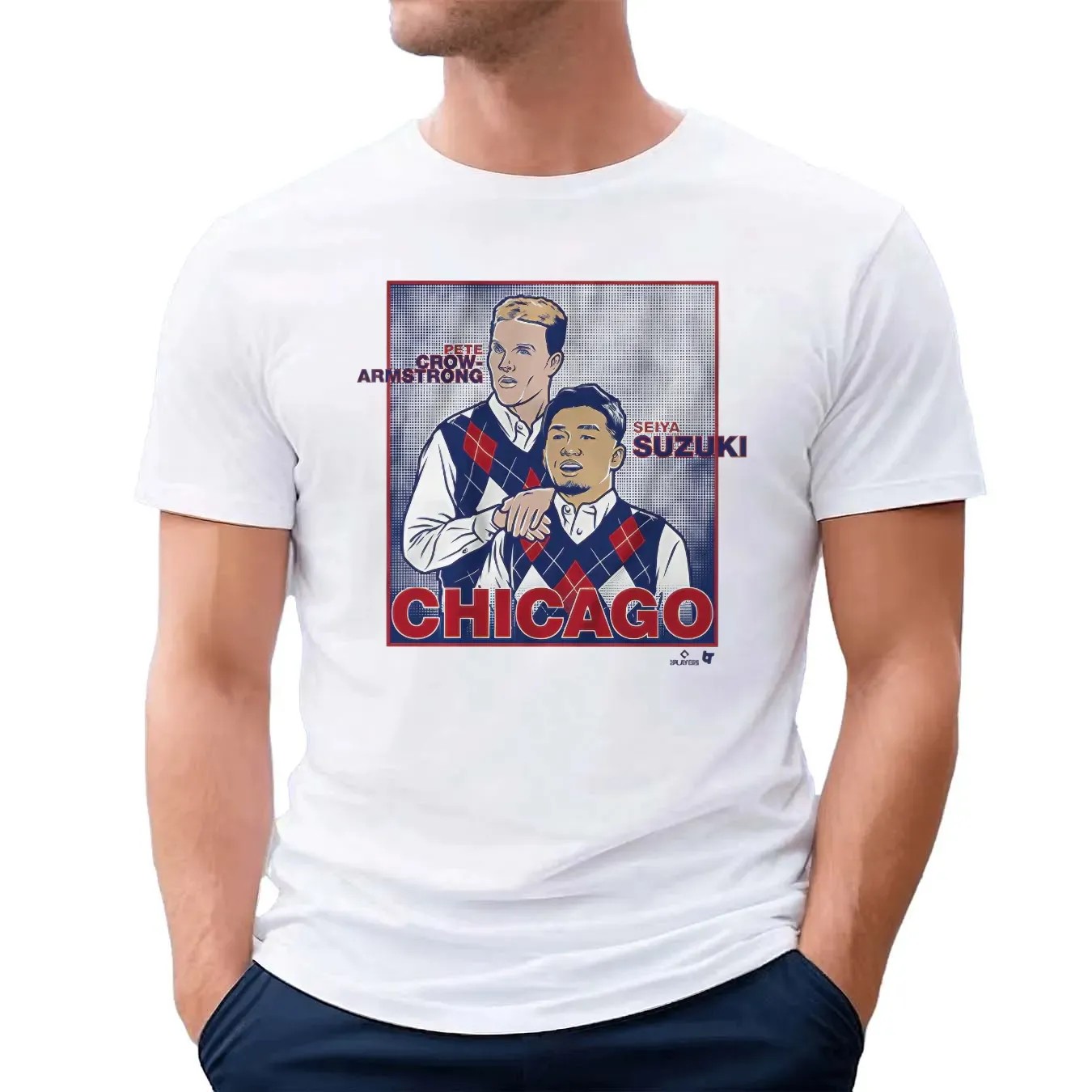 Pete Crow-Armstrong and Seiya Suzuki Chicago Cubs Step Brothers Family Portrait T Shirt