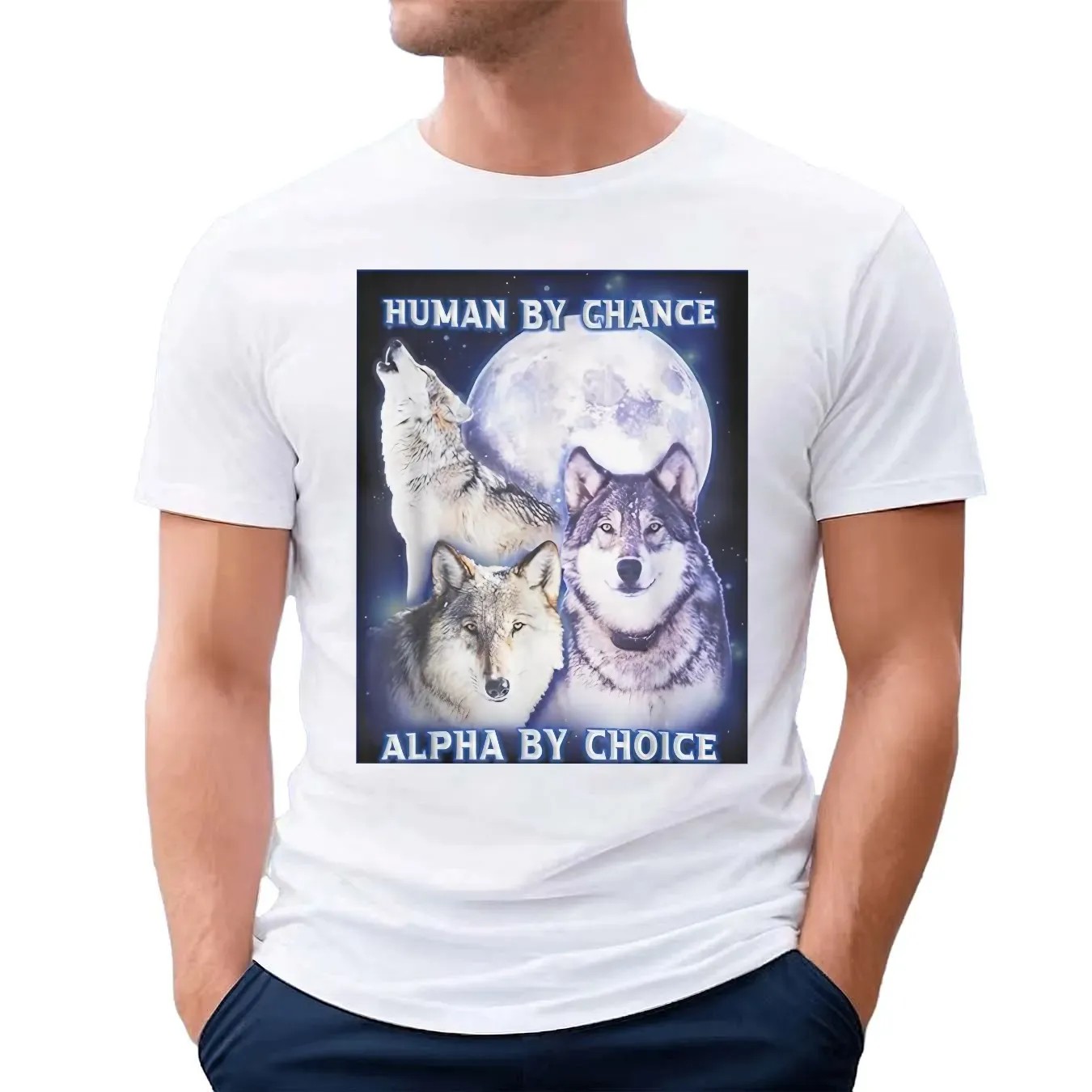 Phil Lester In Human By Chance Alpha By Choice Alpha Wolf T Shirt